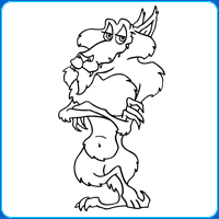 Wolfy The Smart Wolf Drawing Game