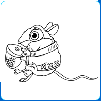 White Foot the Wood Mouse Drawing Game
